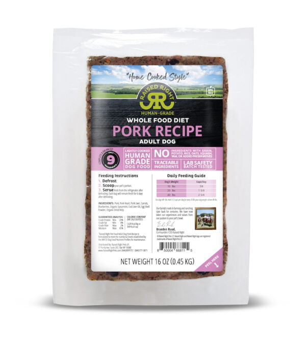 Original Pork Adult Dog Recipe