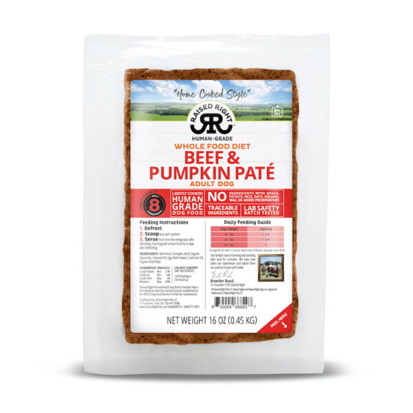 Beef & Pumpkin Paté for Adult Dogs