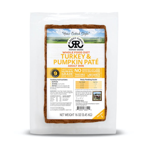 Turkey & Pumpkin Paté for Adult Dogs