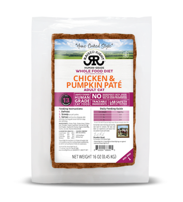 Chicken & Pumpkin Paté for Adult Cats