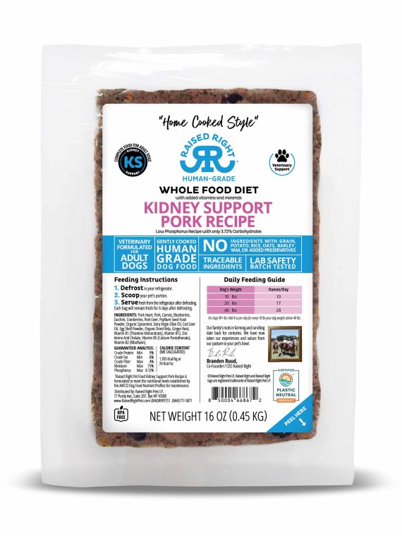 Kidney Support Pork Adult Dog Recipe – Product SELECTION Section