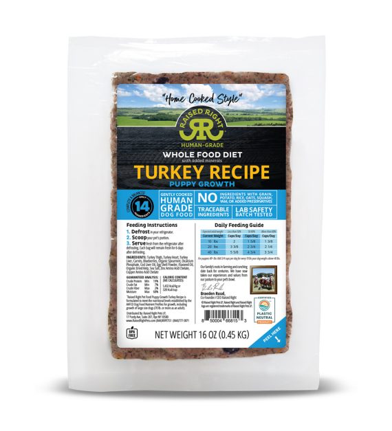 Turkey Puppy Growth Recipe – Product SELECTION Section